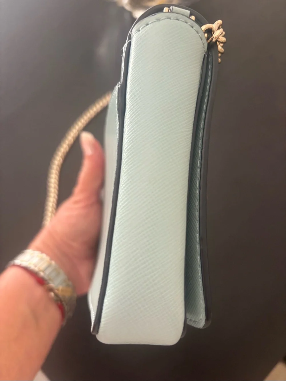 kate spade Light Blue Crossbody Bag with Gold Hardware